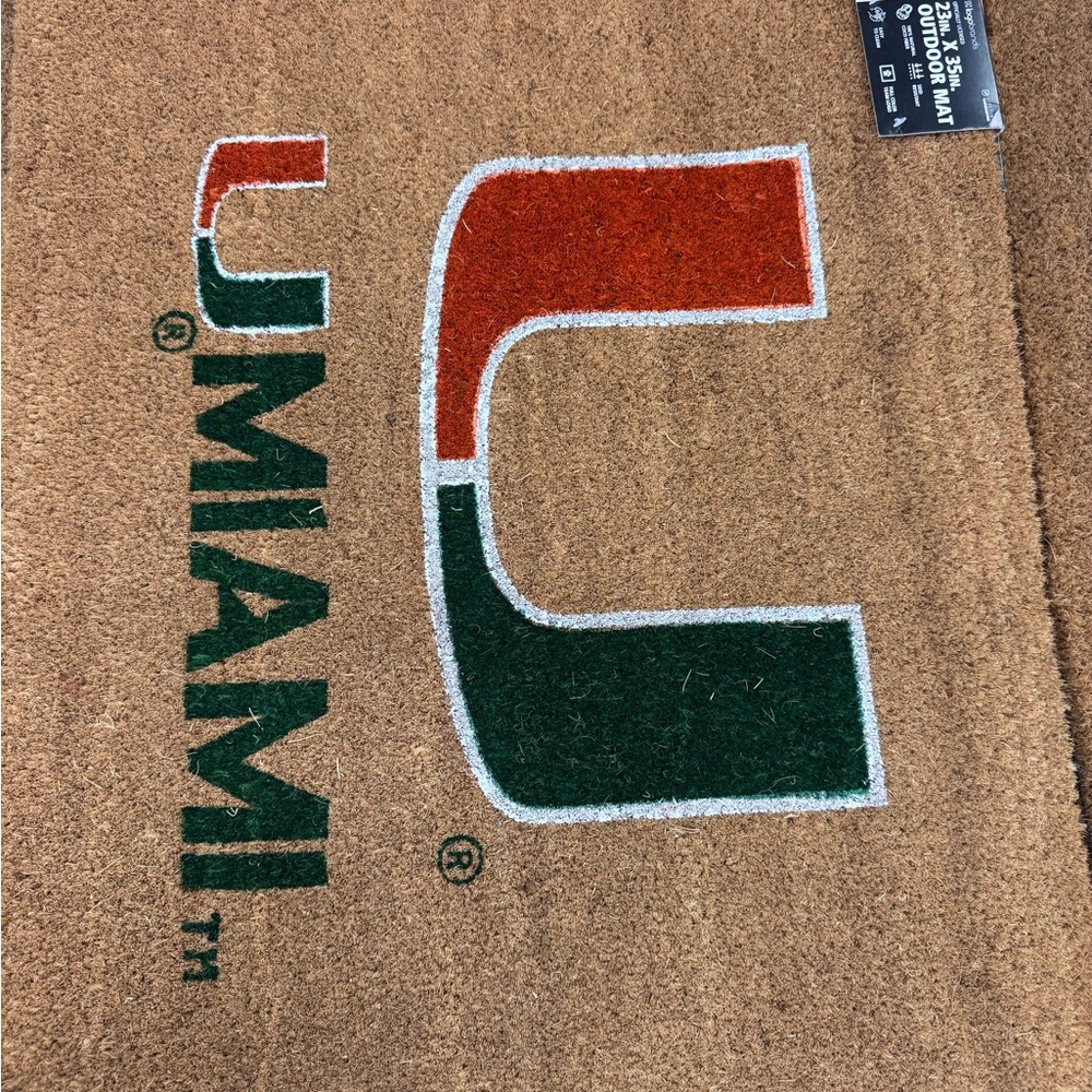 University of Miami Logo Doormat or Miami Dolphins - Hand Made Door mats